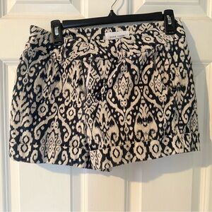 Blue and White Patterned Shorts